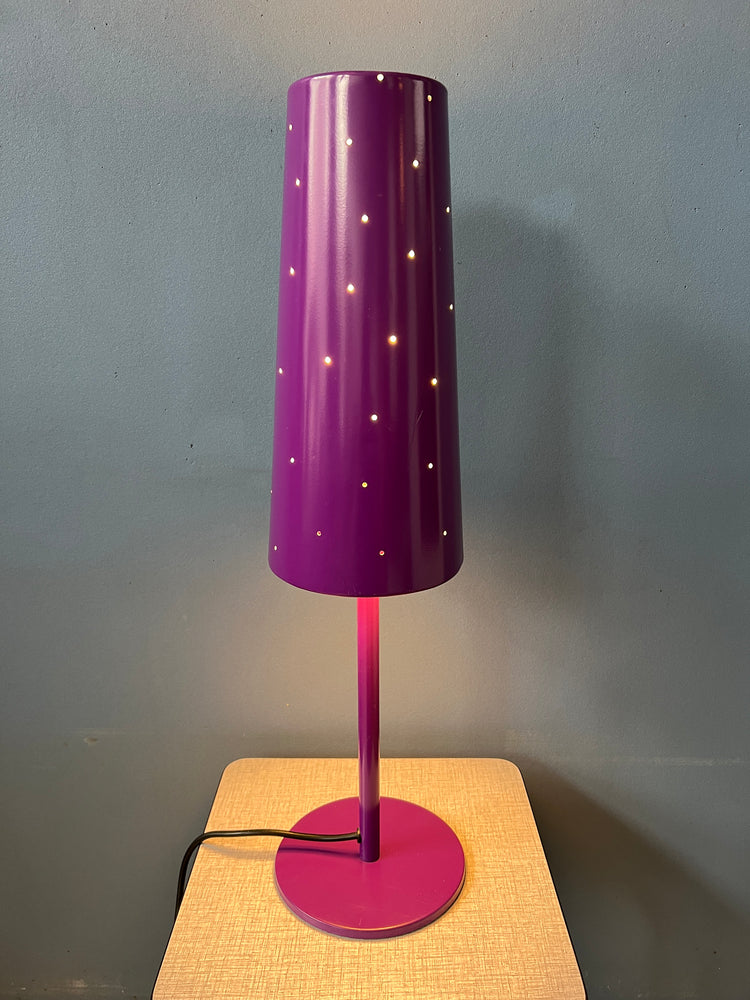 Mid Century Space Age Purple Table Lamp