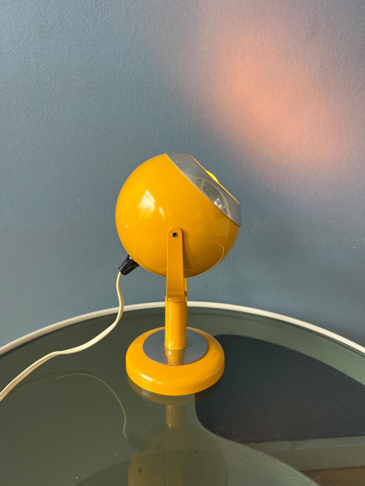 Yellow Flexible Space Age Eyeball Table Lamp