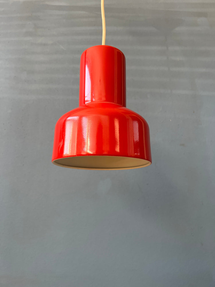 Retro Red Metal Space Age Pendant Light