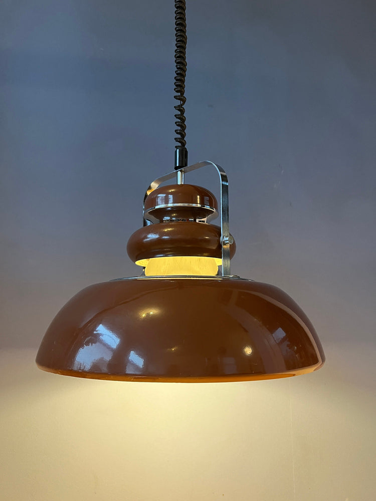 Brown Mid Century Anvia Space Age Pendant Lamp