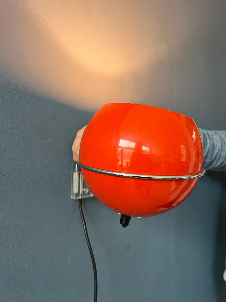 Orange Space Age Eyeball Wall Lamp