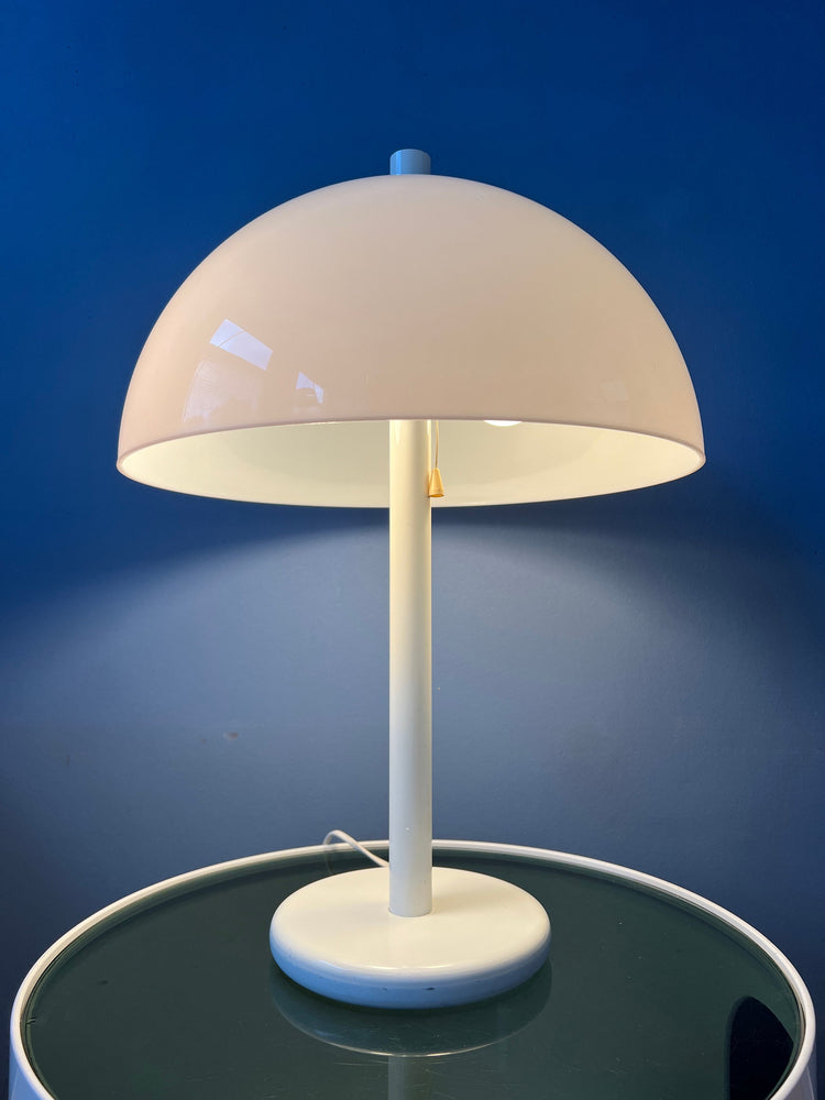 White Mid Century Mushroom Dijkstra Table Lamp