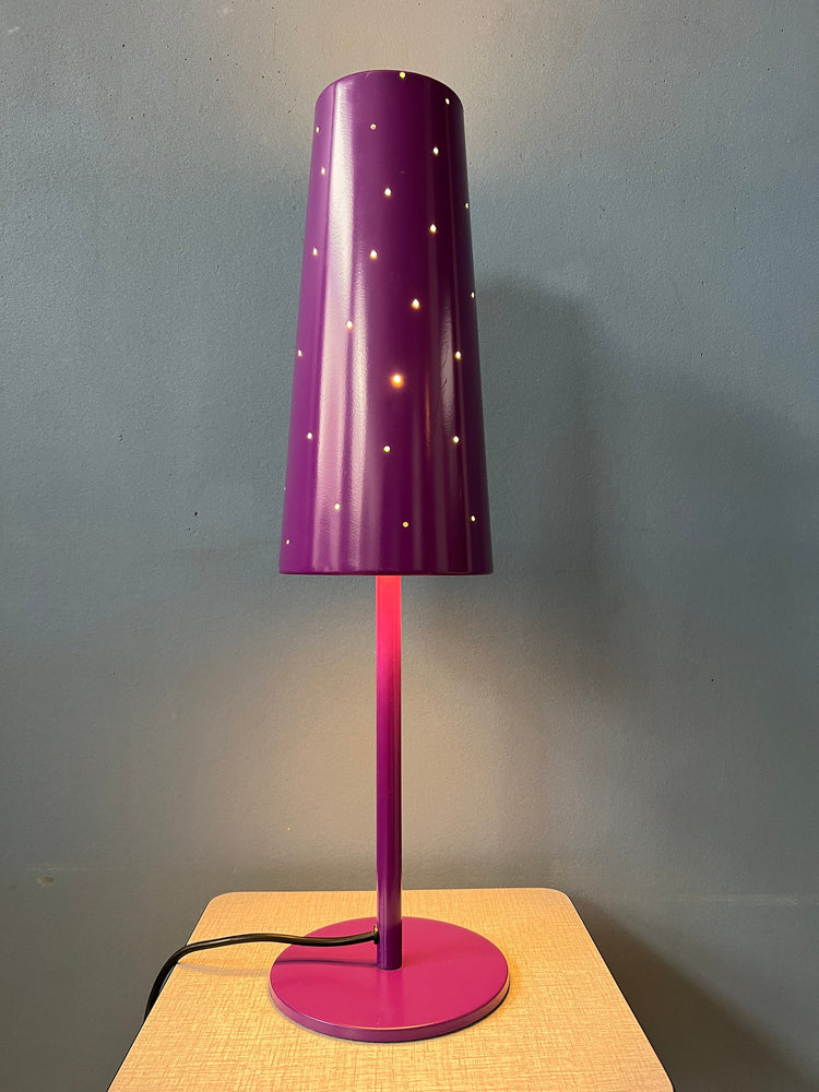 Mid Century Space Age Purple Table Lamp