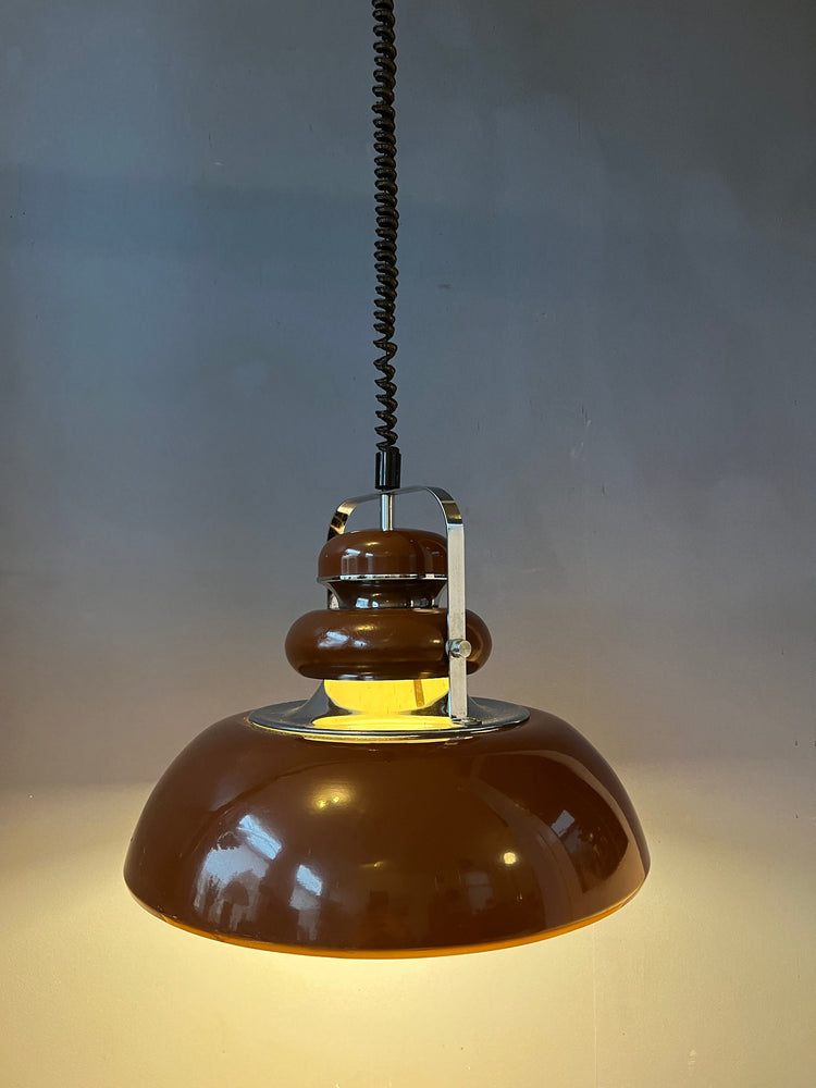 Brown Mid Century Anvia Space Age Pendant Lamp