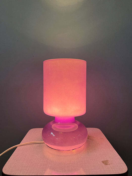 Purple Vintage Ikea Lykta Glass Table Lamp