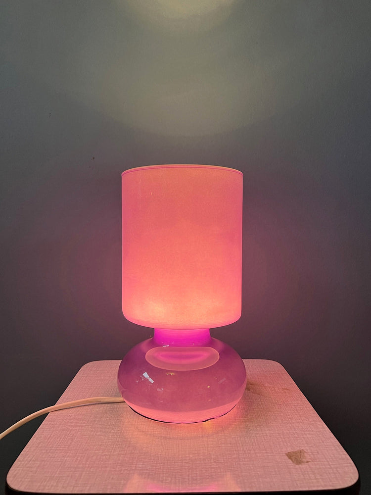 Purple Vintage Ikea Lykta Glass Table Lamp