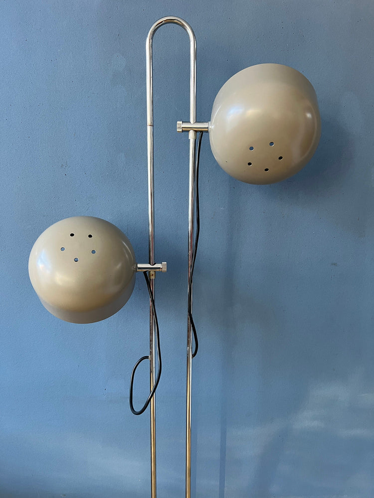 Mid Century Anvia Flexible Taupe Floor Lamp