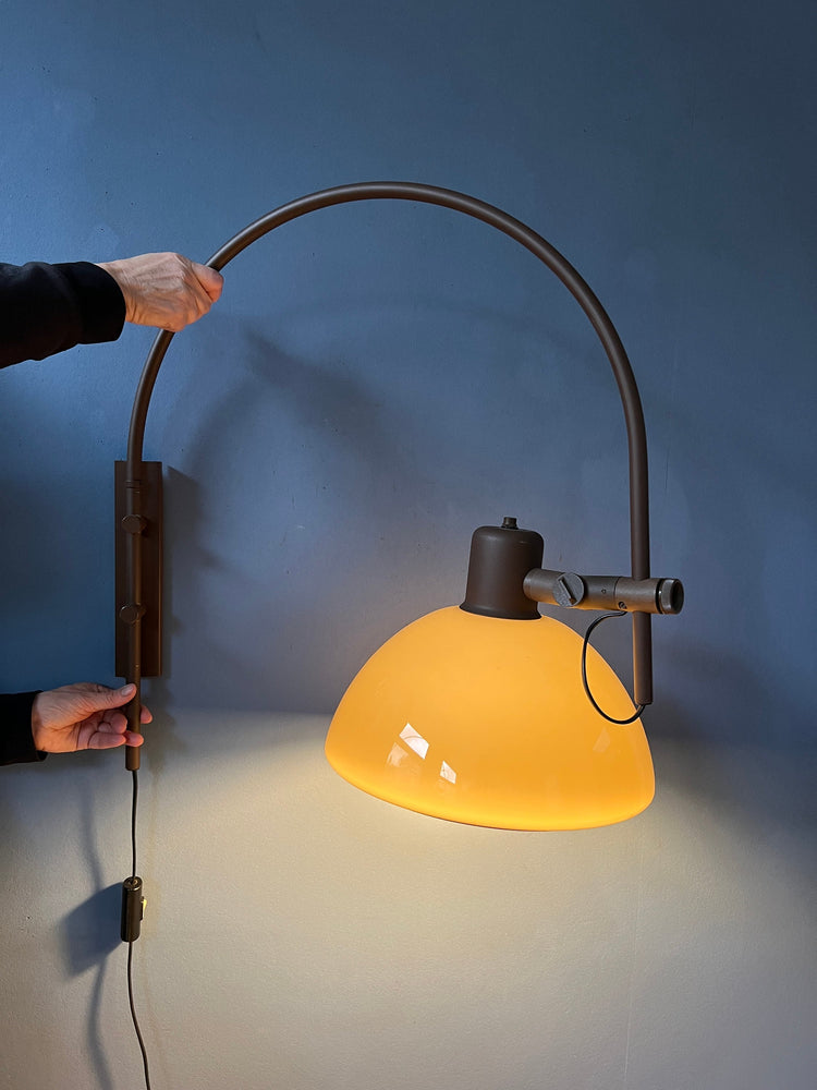 Mid Century Herda Mushroom Arc Wall Lamp | Space Age Lamp | Vintage Wall Lamp