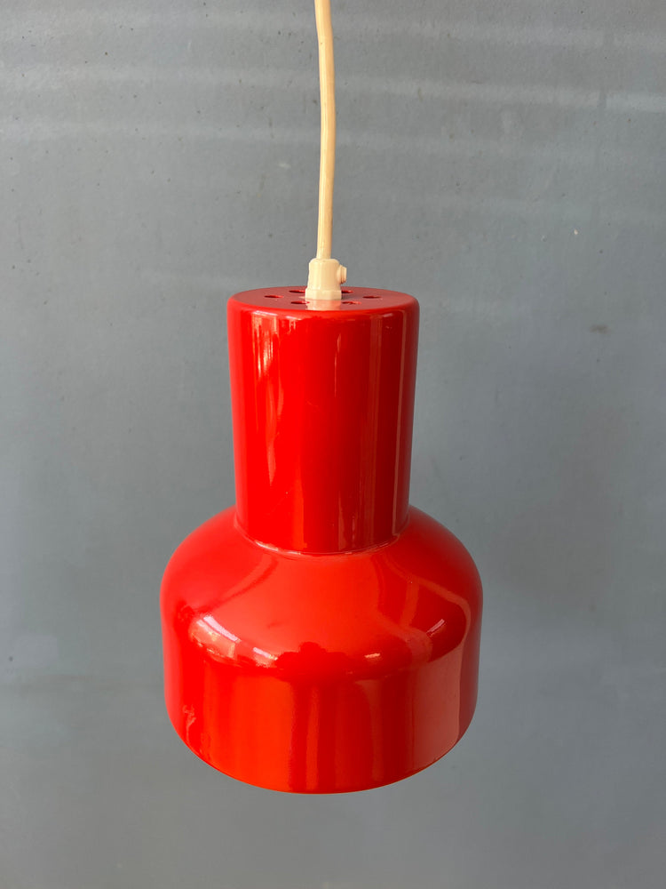 Retro Red Metal Space Age Pendant Light