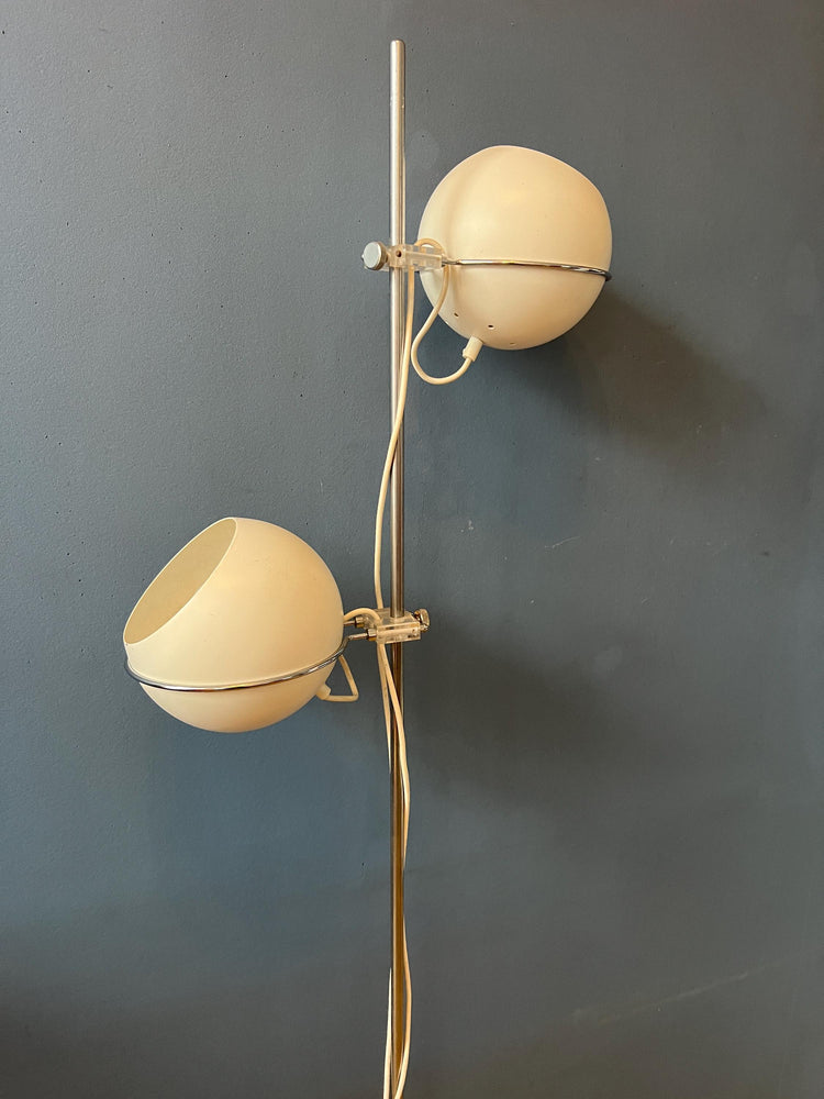 70s Mid Century Beige GEPO Eyeball Floor Lamp