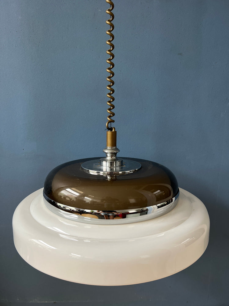 Mid Century Herda Pendant Light / Space Age Ceiling Lamp / Vintage Lighting