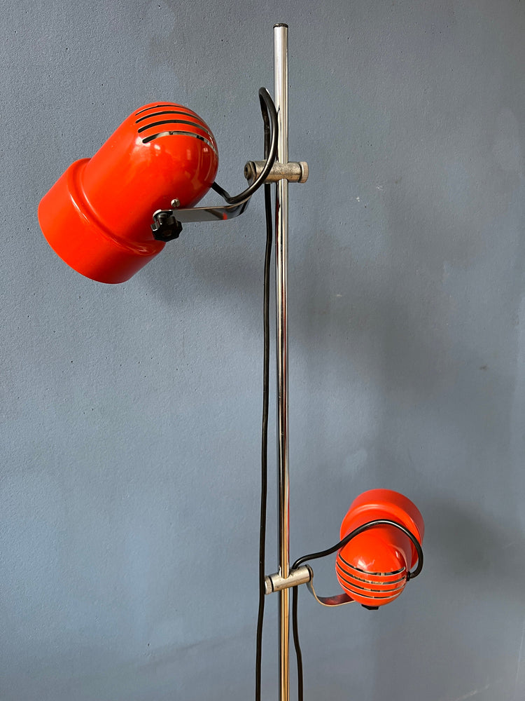 Red Mid Century Space Age Floor Lamp