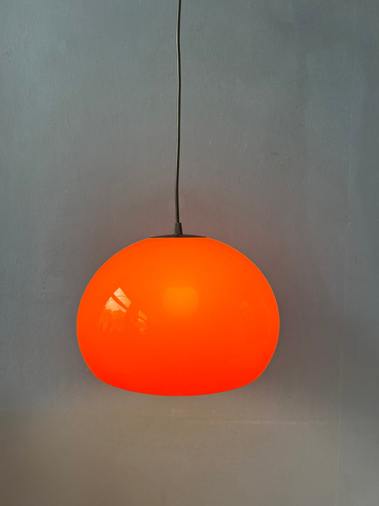 Orange Space Age Mushroom Pendant Lamp