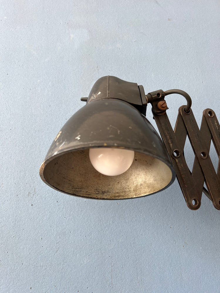 Black Industrial Vintage Scissor Wall Lamp