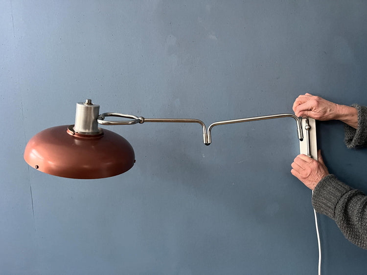 Vintage Lakro Swing Arm Space Age Wall Lamp