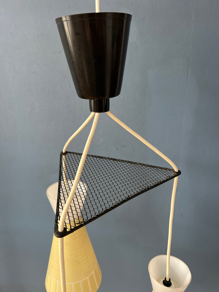 Mid Century 50s Cascade Glass Pendant Lamp