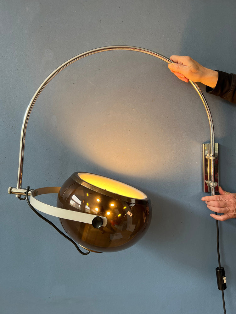 Mid Century Herda Space Age Arc Wall Lamp