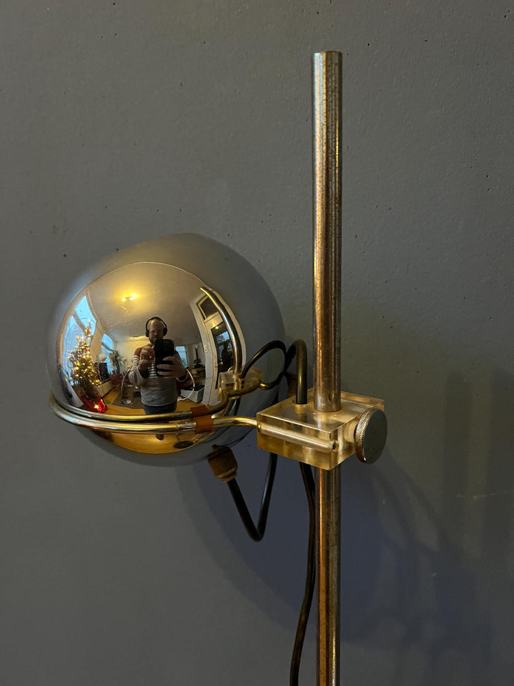 Vintage Chrome Mid Century GEPO Eyeball Floor Lamp