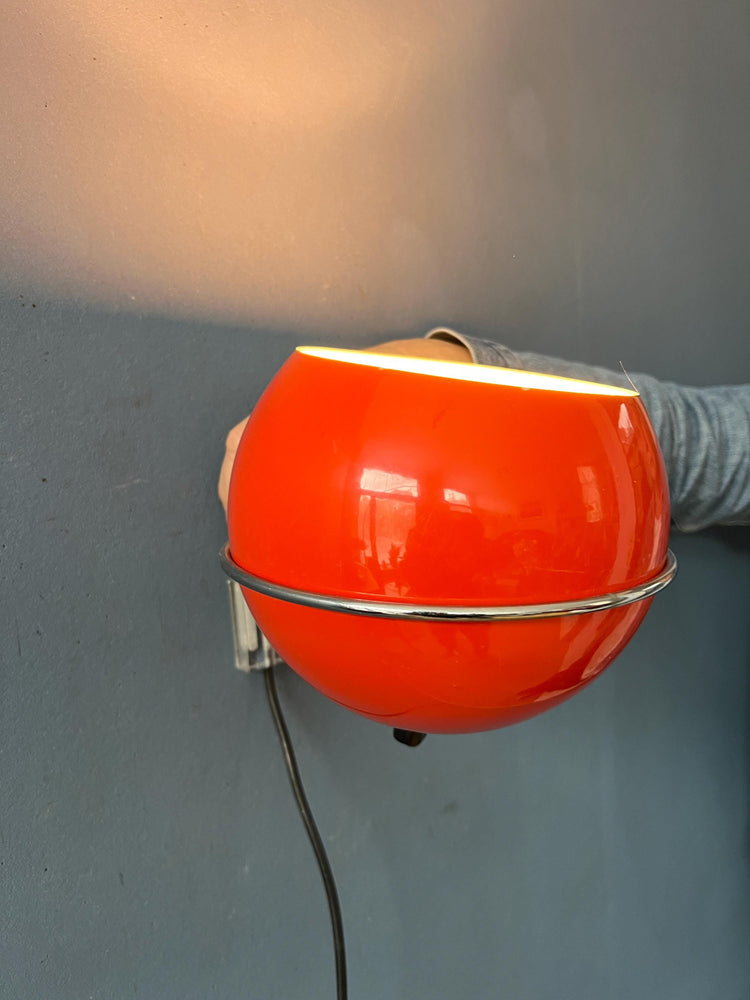 Orange Space Age Eyeball Wall Lamp