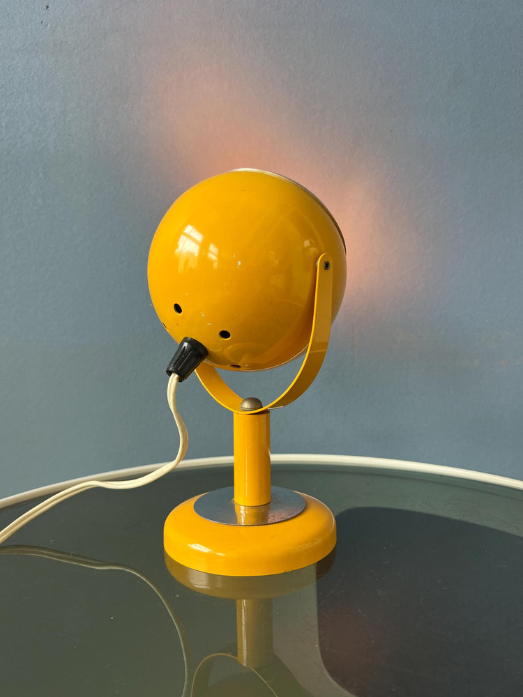 Yellow Flexible Space Age Eyeball Table Lamp