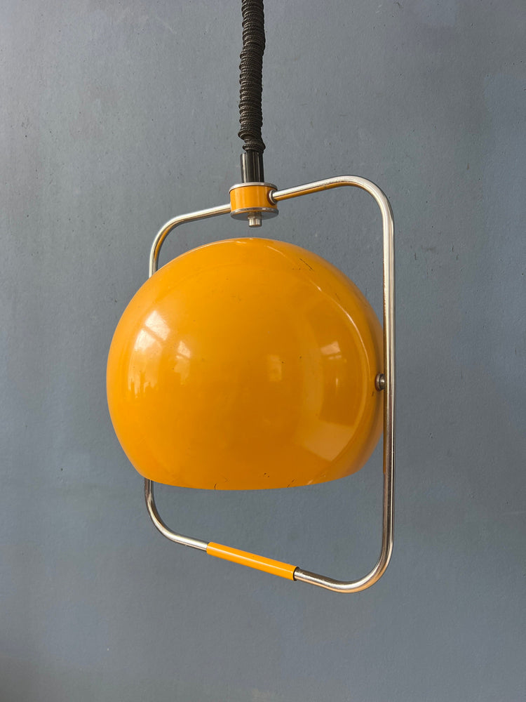 Yellow Mid Century GEPO Eyeball Pendant Lamp