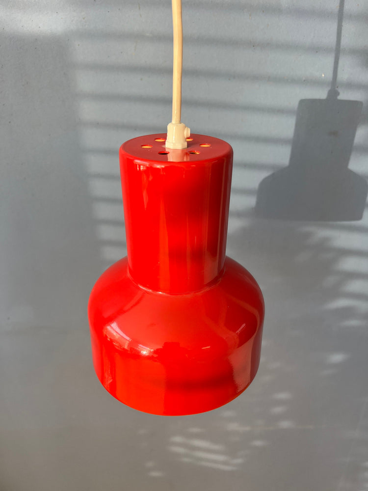 Retro Red Metal Space Age Pendant Light