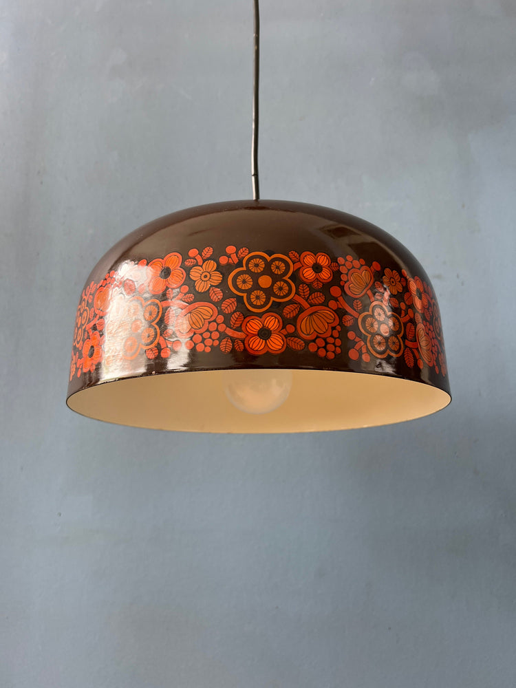 Mid Century Brown Arabia Hanging Lamp by Kaj Franck for Fog & Morup