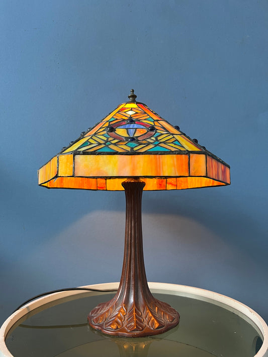 Stained Glass Tiffany Art Deco Style Desk Lamp