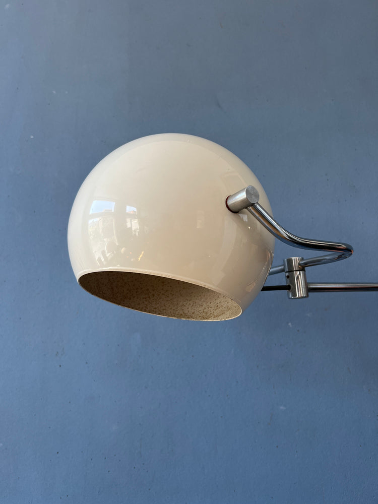 GEPO Eyeball Wall Lamp - Beige Space Age Light - Mid Century Sconce