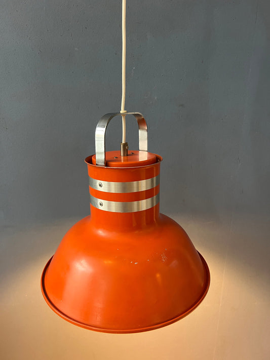 Orange/Red Metal Space Age Pendant Lamp