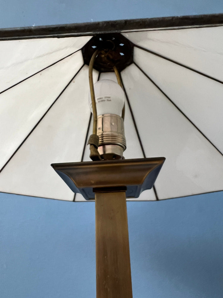 Vintage Beige Art Deco Table Lamp