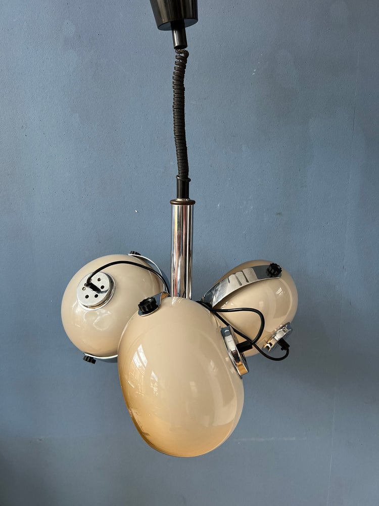 Vintage Dijkstra Space Age Pendant / Chandelier - Mid Century Modern Lamp - Retro 70s Light Fixture