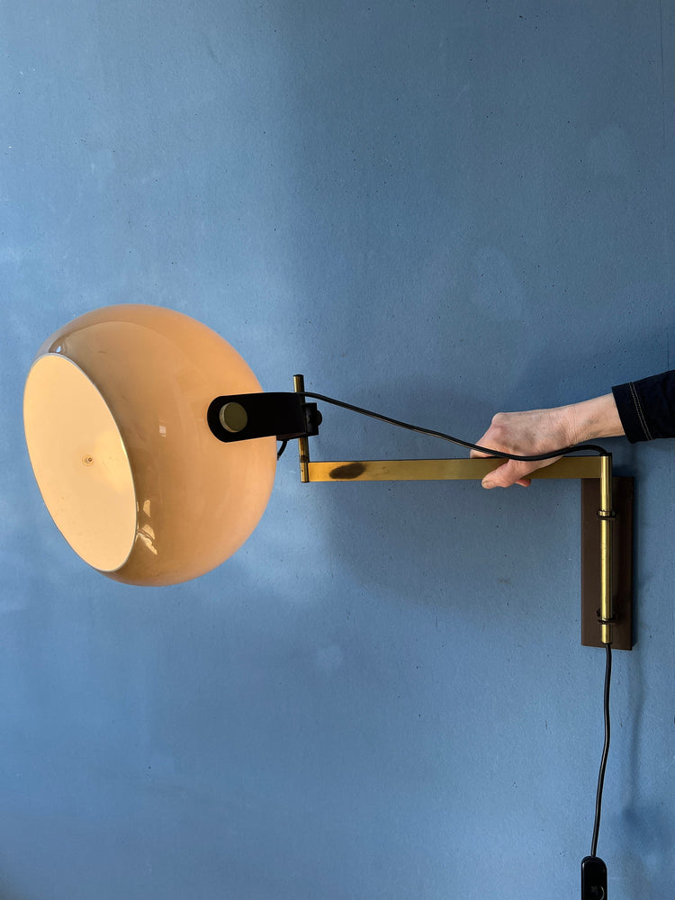 Mushroom Wall Light - Dijkstra Lamp - Space Age Sconce - Swing-Arm