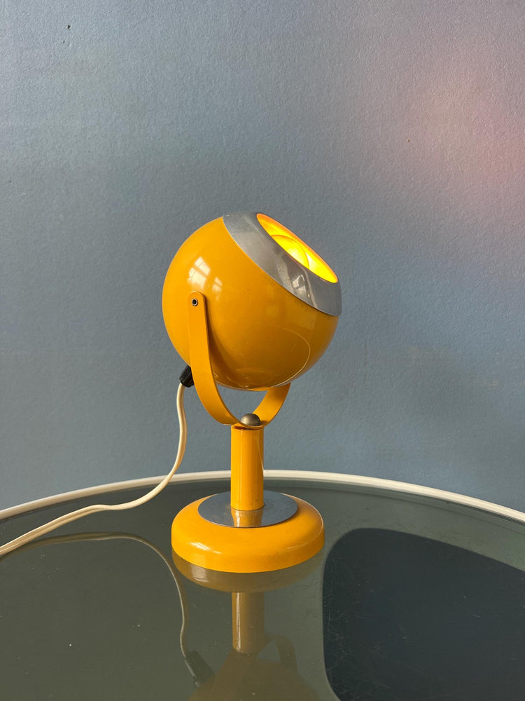 Yellow Flexible Space Age Eyeball Table Lamp