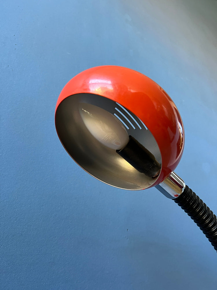 Red Flexible / Adjustable Mid Century Space Age UFO Table Lamp