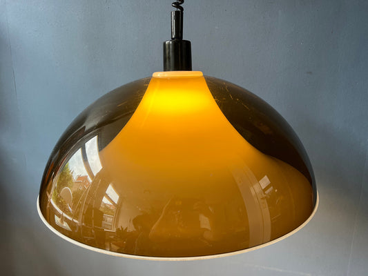 Space Age Double Shaded Pendant Lamp by Elio Martinelli for Artimeta