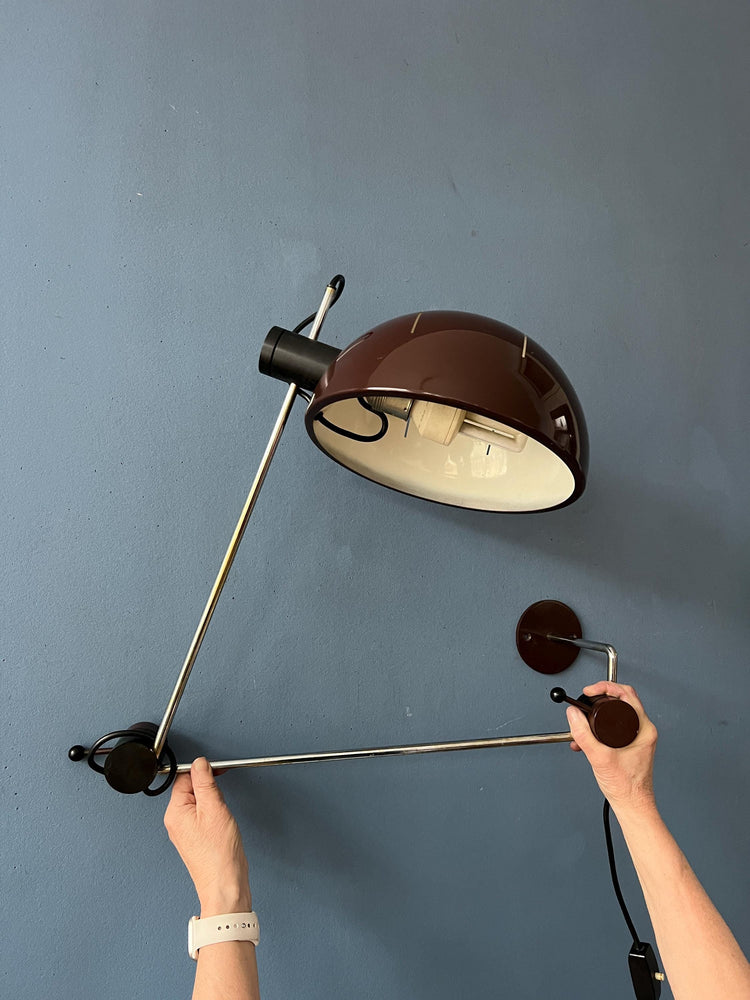 Brown Vintage BIS Sappemeer Flexible Design Wall Lamp