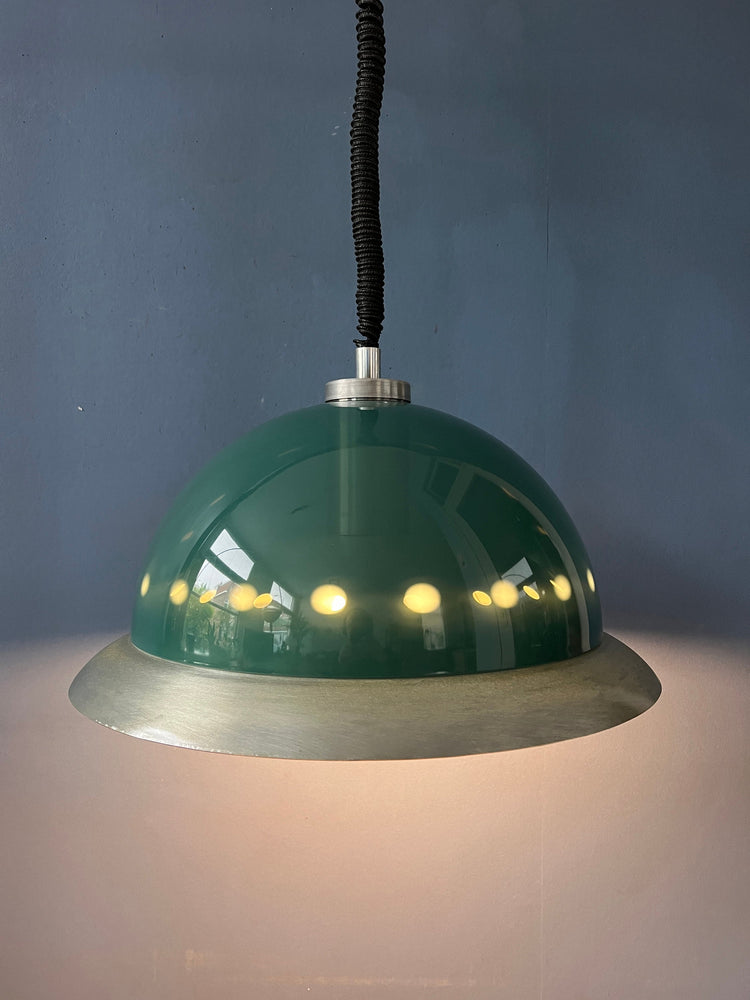 Big Green Dijkstra Space Age Dome Hanging Lamp