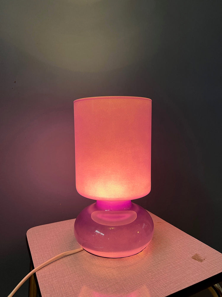 Purple Vintage Ikea Lykta Glass Table Lamp