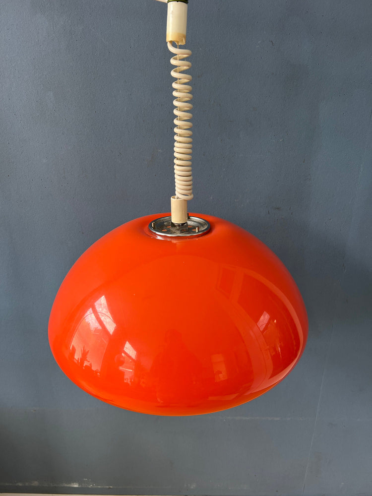 Orange Guzzini Cabras Space Age Pendant Lamp by Luigi Massoni