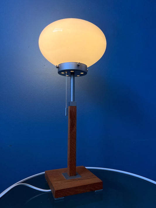 Vintage Ikea Läreda Post Modern Opaline Glass Desk Lamp