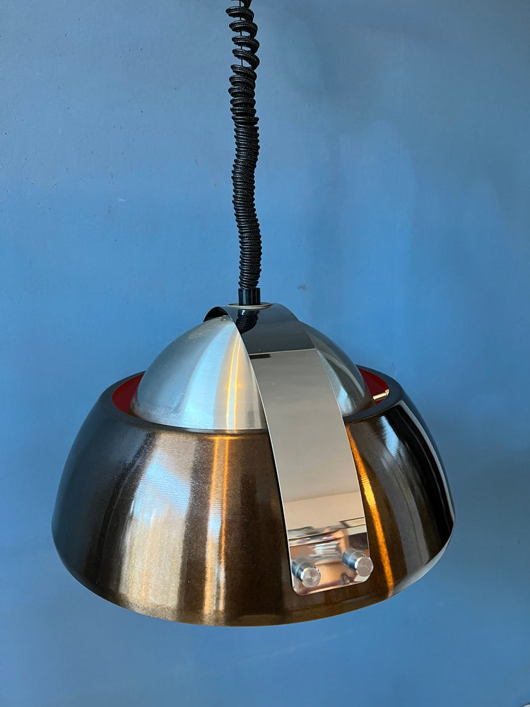 Orange Lakro Amstelveen Space Age Pendant Light with Rise-and-Fall