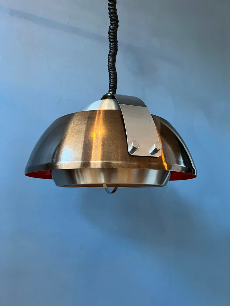 Orange Lakro Amstelveen Space Age Pendant Light with Rise-and-Fall