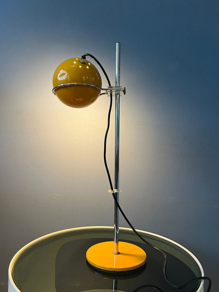 Vintage Yellow GEPO Eyeball Table Lamp