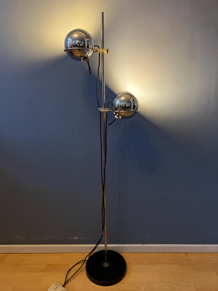 Vintage Chrome Mid Century GEPO Eyeball Floor Lamp