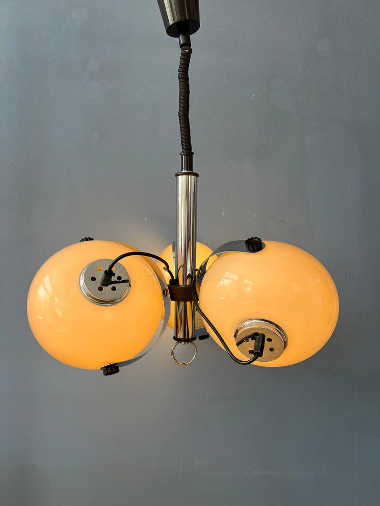 Vintage Dijkstra Space Age Pendant / Chandelier - Mid Century Modern Lamp - Retro 70s Light Fixture