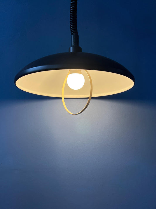 Oval Black Mid Century Metal Mid Century Pendant Lamp