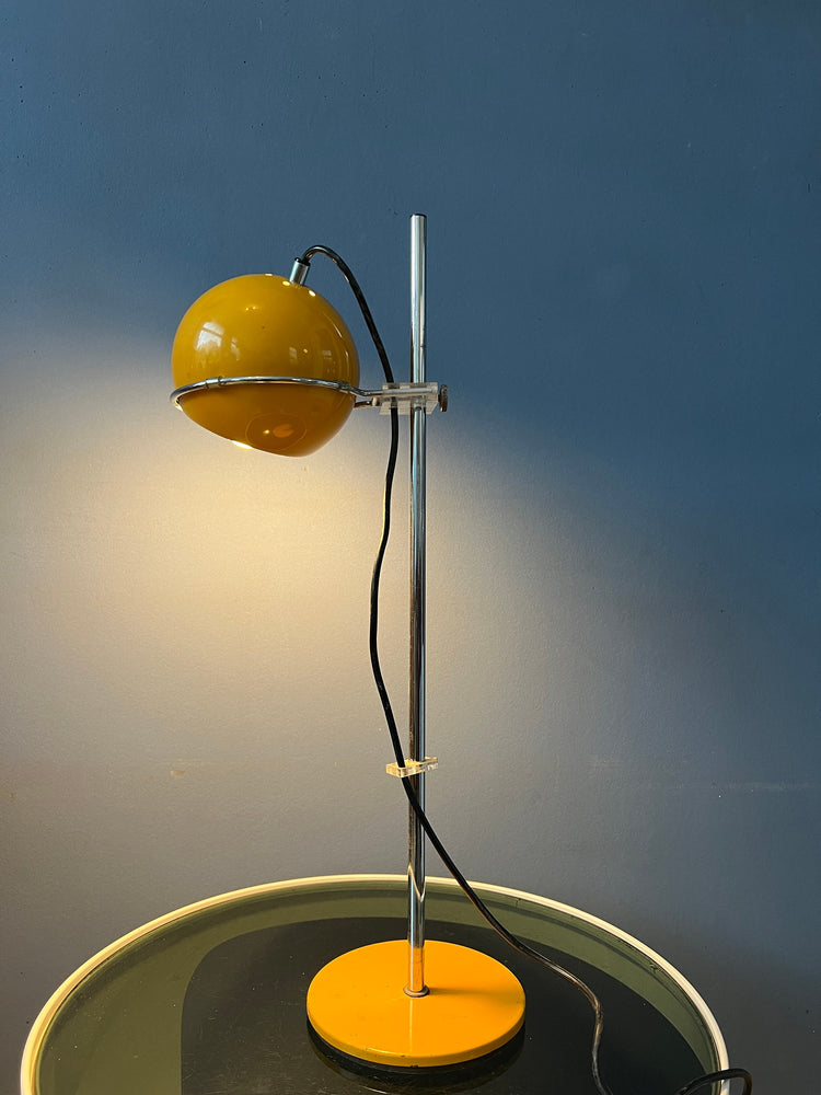 Vintage Yellow GEPO Eyeball Table Lamp