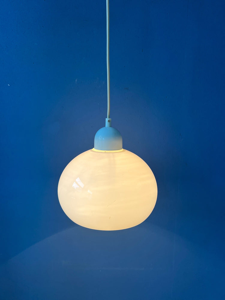 Small White Space Age Mushroom Hanging Lamp