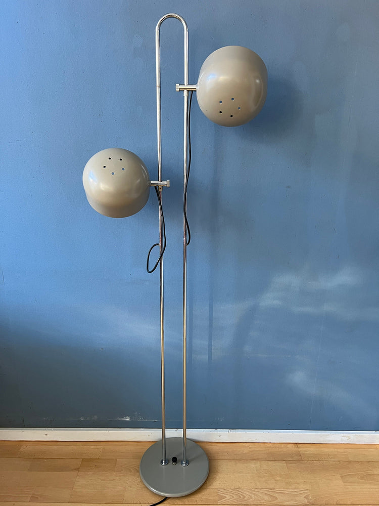 Mid Century Anvia Flexible Taupe Floor Lamp